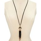 Bijuterii Femei Forever21 Tribal-Inspired Fringe Necklace Blackantique gold