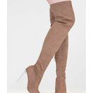 Incaltaminte Femei CheapChic Clear Case Over-the-knee Boots Taupe