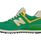 Incaltaminte Femei New Balance Womens Rugby 574 Classics Green with Yellow Off White