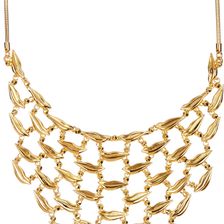 Diane von Furstenberg Lips Large Bib Necklace GOLD