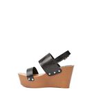 Incaltaminte Femei Forever21 Faux Leather Wedge Sandals Black