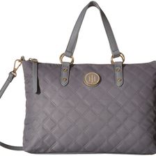 Tommy Hilfiger TH Quilted - Convertible Top Zip Shopper Frost Gray