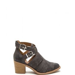 Incaltaminte Femei CheapChic Make The Cut-out Booties Grey