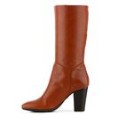 Incaltaminte Femei Giuseppe Zanotti Leather Stacked Heel Boot Orange