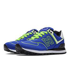 Incaltaminte Femei New Balance Womens Neon Lights 574 Neon Blue with Neon Green