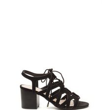 Incaltaminte Femei CheapChic Day Tripping Lace-up Chunky Block Heels Black