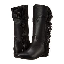 Incaltaminte Femei See by Chloe Pebbled Leather Bootie with Fringe Black