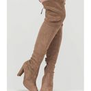 Incaltaminte Femei CheapChic All Legs Over-the-knee Chunky Boots Taupe