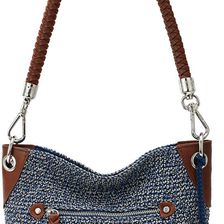The Sak Indio Crochet Small Hobo Denim Static