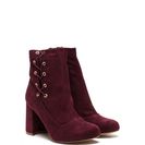 Incaltaminte Femei CheapChic Lace To The Top Chunky Booties Burgundy