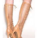 Incaltaminte Femei CheapChic Make The Cut-out Gladiator Heels Natural