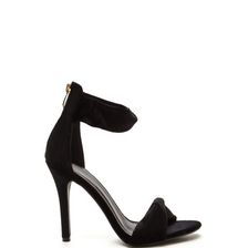 Incaltaminte Femei CheapChic Do The Twist Strappy Velvet Heels Black