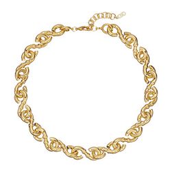 Bijuterii Femei Cole Haan Small Metal Logo Link Necklace Gold