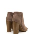 Incaltaminte Femei CheapChic Not A Peep Faux Nubuck Booties Taupe