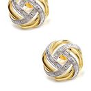 Bijuterii Femei Savvy Cie Two-Tone Large Knot Diamond Stud Earrings - 005 ctw YELLOW-WHITESILVER