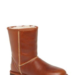 Incaltaminte Femei UGG Australia Classic Short UGGpure Wool Lined Leather Water Resistant Boot CHE