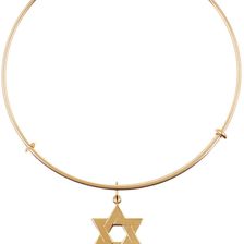 Alex and Ani 14K Gold Filled Star of David Charm Wire Bangle RUSSIAN GOLD