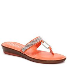 Incaltaminte Femei Italian Shoemakers Rhinestone Wedge Sandal Orange
