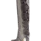 Incaltaminte Femei Diane Von Furstenberg Gladyss Snake-Embossed Tall Boot GREY EMBOSSED PYTHON