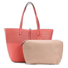 Accesorii Femei Kelly Katie Kelly Katie Perforated Alia Tote Coral