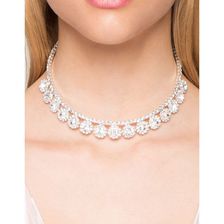 Bijuterii Femei CheapChic Amelia Dot Rhinestone Collar Necklace Met Slvr