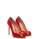 Incaltaminte Femei CheapChic Peep Show Faux Patent Leather Pumps Red