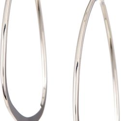 14th & Union Wide Oval Hoop Earrings SILVER