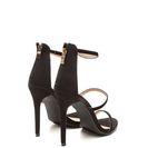 Incaltaminte Femei CheapChic Three To One Faux Suede Strappy Heels Black