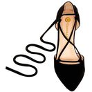 Incaltaminte Femei Chase Chloe Angela Lace-Up Pump BLACK