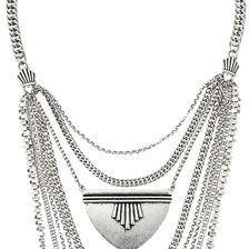 Lucky Brand Major Bib Necklace Silver