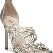 Via Spiga Dorian Platinum Burma Metallic Leather