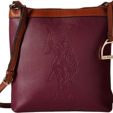 U.S. POLO ASSN. Lia Embossed Crossbody Merlot