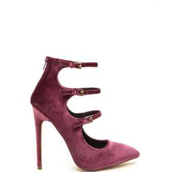 Incaltaminte Femei CheapChic Three Thinker Strappy Pointed Heels Mauve