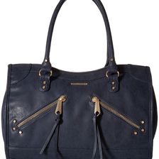 Rampage Satchel with Zipper Detail Navy