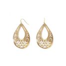 Bijuterii Femei Forever21 Ornate Cutout Drop Earrings Gold