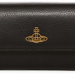 Vivienne Westwood Leather Foldover Wallet BLACK