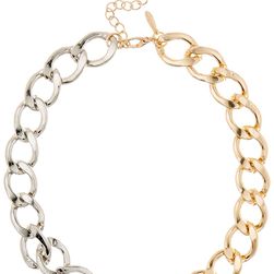 Natasha Accessories Two-Tone Link Necklace TWO TONE