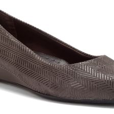 Trotters Lauren Dk Grey Suede Patent Lthr