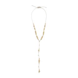 Sam Edelman Knotted Bead Y Necklace Linen