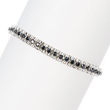 Savvy Cie Black CZ Tennis Bracelet silver-black