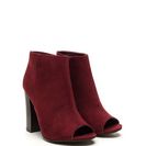 Incaltaminte Femei CheapChic Not A Peep Faux Nubuck Booties Burgundy