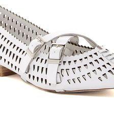 Jeffrey Campbell Padme Cut-Out Flat WHTGL CUT