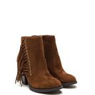 Incaltaminte Femei CheapChic Fringe Friend Faux Suede Booties Cognac