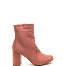 Incaltaminte Femei CheapChic Stacked In Your Favor Chunky Booties Blush