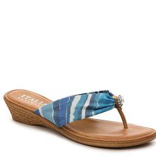 Incaltaminte Femei Italian Shoemakers Uma Wedge Sandal BlueWhite