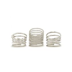 Bijuterii Femei Forever21 Stacked Classic Ring Set Silverclear