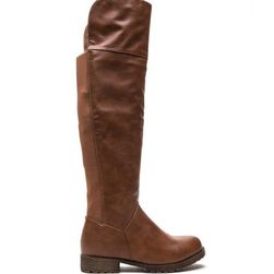 Incaltaminte Femei CheapChic Ground Up Faux Leather Boots Chestnut