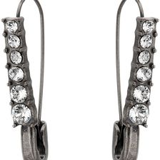 Marc Jacobs Charms Safety Crystal Earrings Crystal/Antique Silver