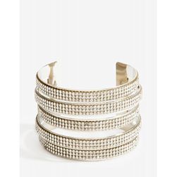 Bijuterii Femei CheapChic High And Low Rhinestone Cuff Met Slvr