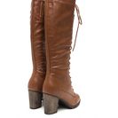 Incaltaminte Femei CheapChic March On Faux Leather Boots Chestnut